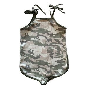 Camo Shorts Romper